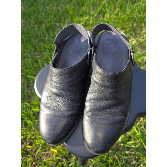 Ariat Black Leather Slingback Mule Clogs Women's Comfort Shoes - Picture 4 of 8